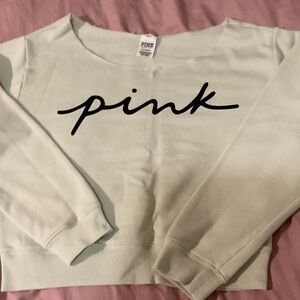 PINK Crewneck Sweatshirt with Script Logo